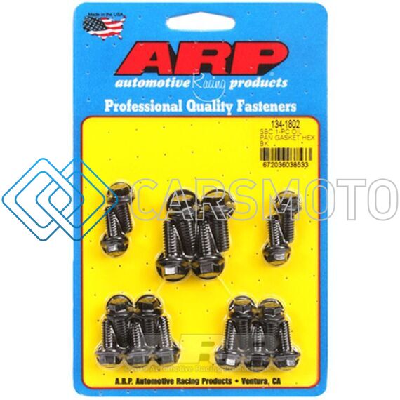 ARP 134-1802 SB CHEVY 1-PC OIL PAN GASKET HEX BOLT KIT