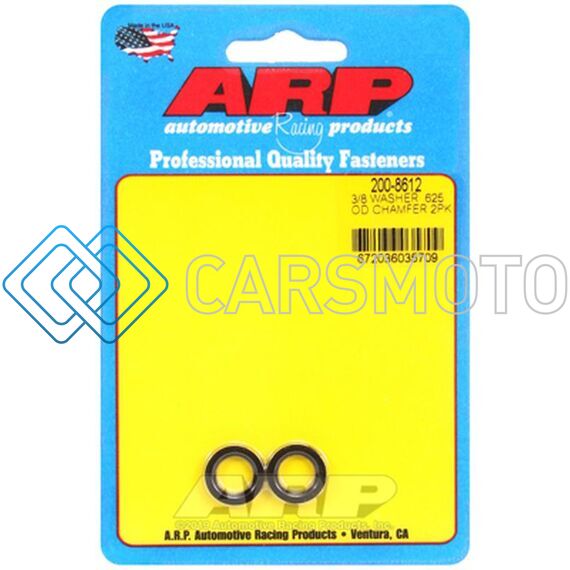 ARP 200-8612 3/8 ID .625 OD CHAMFER BLACK WASHER - 2 PACK