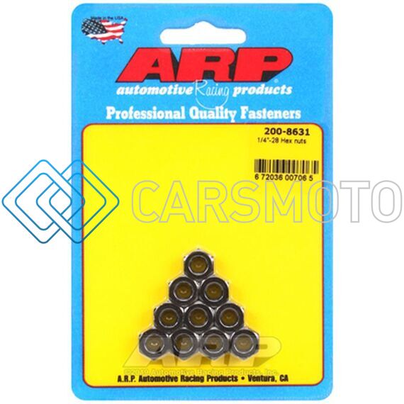 ARP 200-8631 1/4-28 HEX NUT KIT (PACK OF 10)