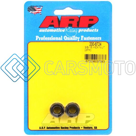 ARP 200-8724 3/8-16 BLACK HEX NUT KIT