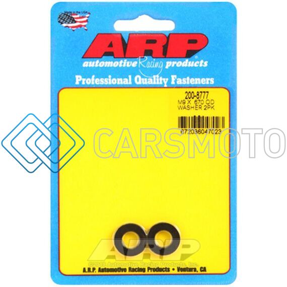 ARP 200-8777 M9 ID .670 OD CHAMFER BLACK WASHER - 2 PACK