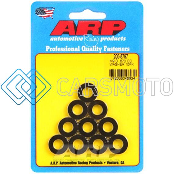 ARP 200-8797 M9 ID 0.670 OD CHAMFER BLACK WASHERS (10 PACK)