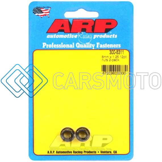 ARP 300-8311 M8 X 1.25 12PT NUT KIT 2 PACK