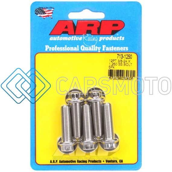ARP 713-1250 3/8-24 X 1.250 12PT SS BOLTS (5/PKG)