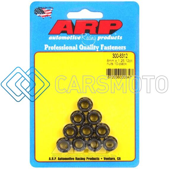 ARP 300-8312 M8 X 1.25 12PT NUT KIT (10/PKG)