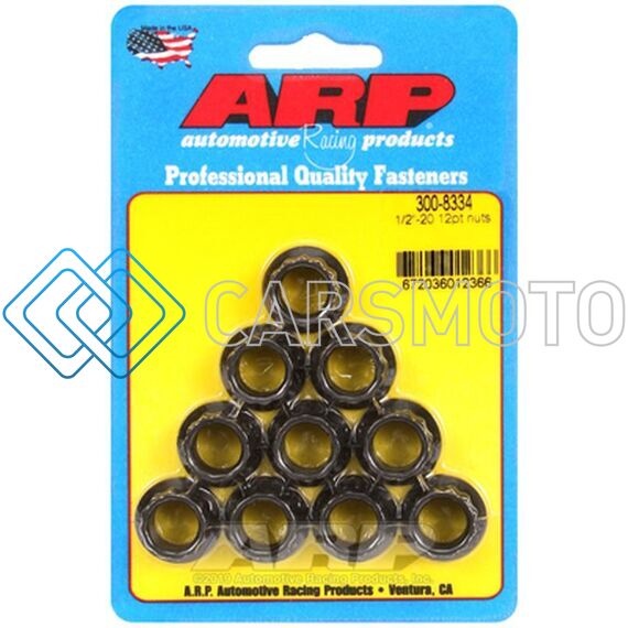 ARP 300-8334 1/2IN -20 12PT NUT KIT (PACK OF 10)