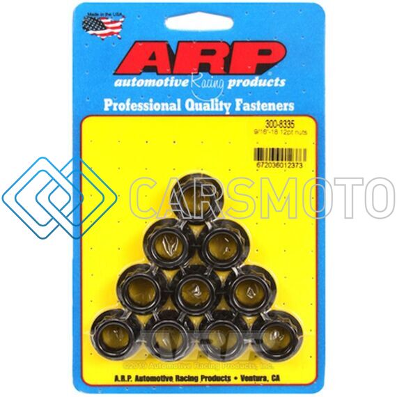ARP 300-8335 9/16IN -18 12PT NUT KIT (PACK OF 10)