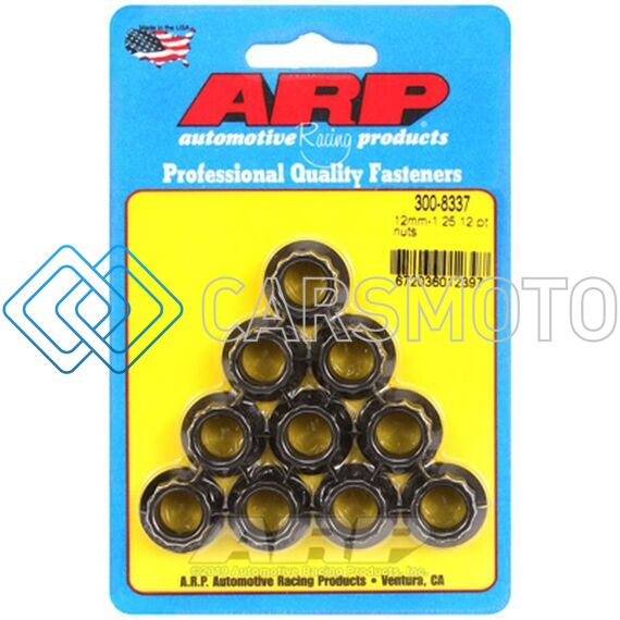ARP 300-8337 M12 X 1.25 12PT NUT KIT (PACK OF 10)