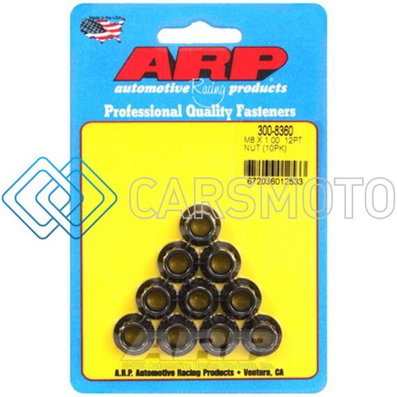 ARP 300-8360 M8 X 1.00 12PT NUT KIT (10 PACK)