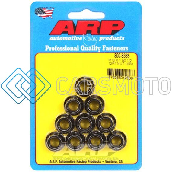 ARP 300-8365 M10 X 1.50 12PT NUT KIT (10/PKG)