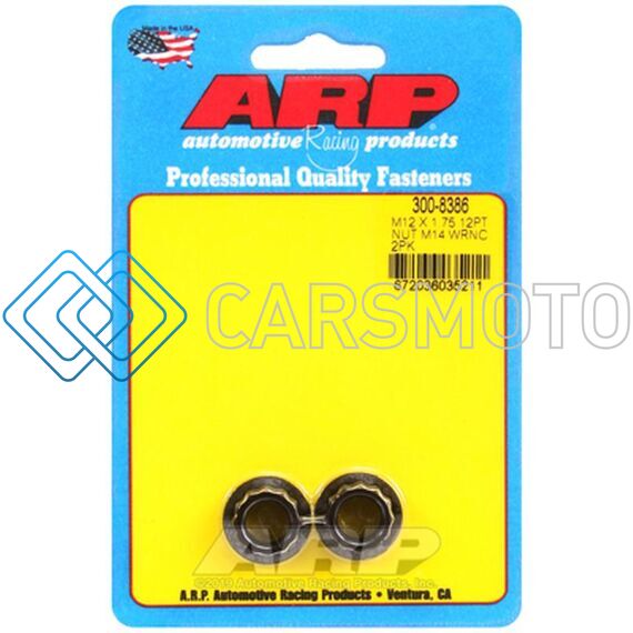 ARP 300-8386 M12 X 1.75 M14 SOCKET 12PT NUT KIT 2 PACK