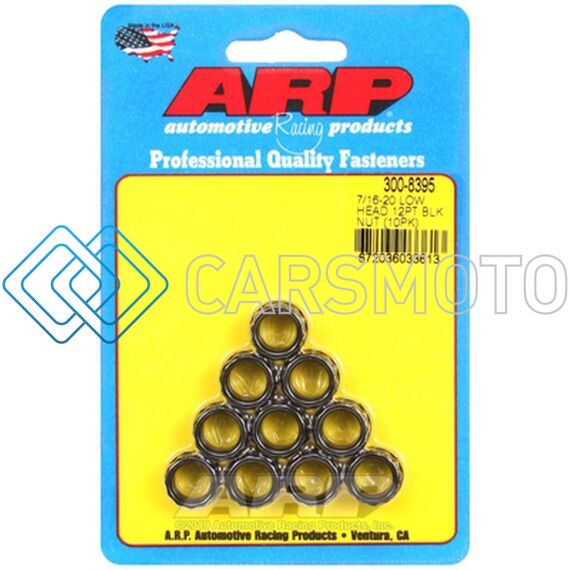 ARP 300-8395 7/16IN-20 LOW HEAD .600 FLANGE OD 12PT NUT KIT 10/KITS
