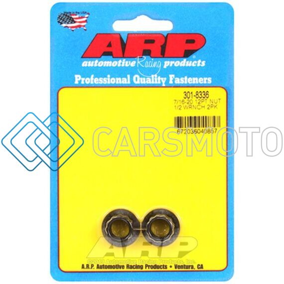 ARP 301-8336 7/16IN-20 1/2 SOCKET 12PT NUT KIT 2 PACK