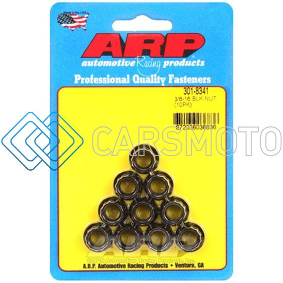 ARP 301-8341 3/8 INCH-16 12PT NUT KIT PKG OF 10