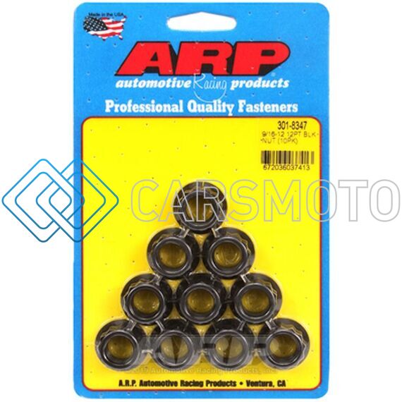 ARP 301-8347 9/16-12 12PT NUT KIT (10 PK)