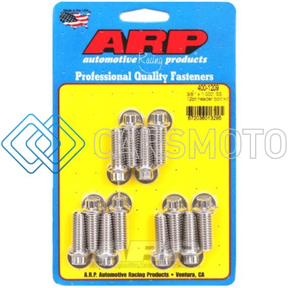 ARP 400-1209 3/8IN X 1.000 SS 12PT HEADER BOLT KIT