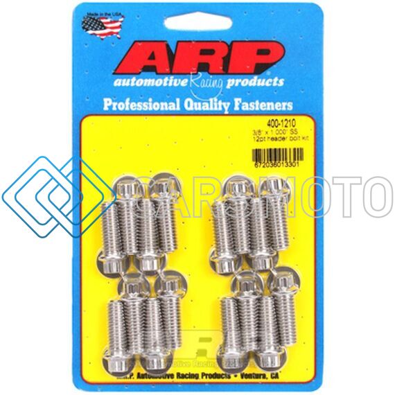 ARP 400-1210 3/8IN X 1.000 SS 12PT HEADER BOLT KIT