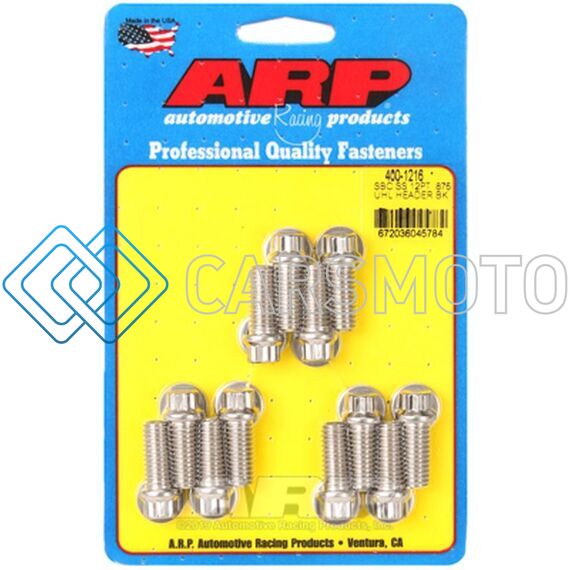 ARP 400-1216 CHEVROLET SMALL BLOCK SS 12PT .875IN UHL HEADER BOLT KIT - POLISHED