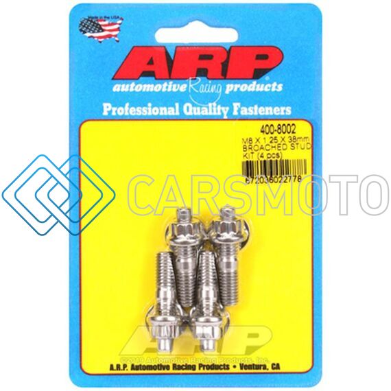 ARP 400-8002 M8 X 1.25 X 38MM BROACHED 4 PIECE STUD KIT
