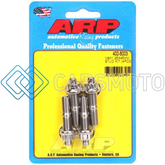 ARP 400-8003 M8 X 1.25 X 45MM BROACHED 4 PIECE STUD KIT