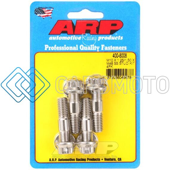 ARP 400-8008 M10 X 1.25/1.50 X 48MM BROACHED STUD KIT (4 PCS)