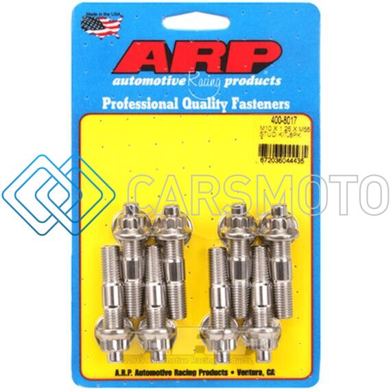 ARP 400-8017 SPORT COMPACT M10 X 1.25 X 55MM STAINLESS ACCESSORY STUDS (8 PACK)