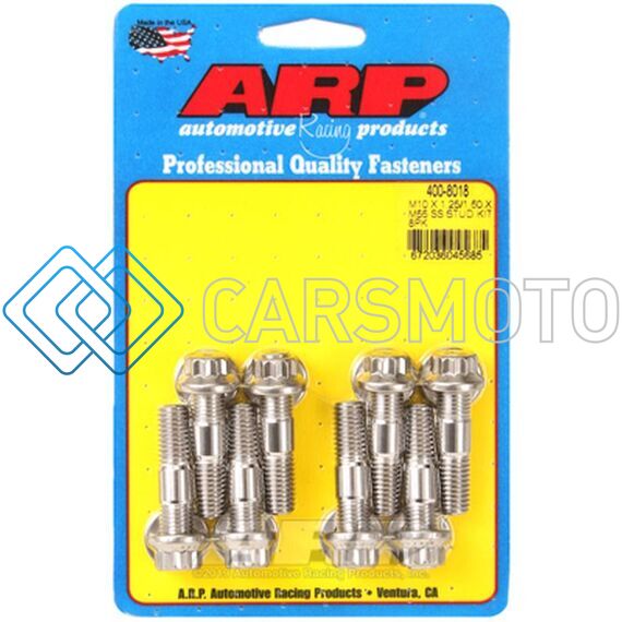 ARP 400-8018 M10 X 1.25/1.50 X 48MM BROACHED STUD KIT