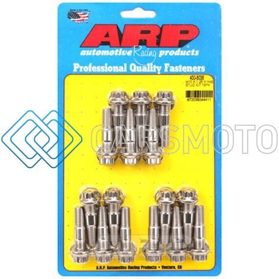 ARP 400-8036 M10 X 1.25 X 48 STAINLESS STEEL 12PT BROACHED STUD KIT (16/PKG)