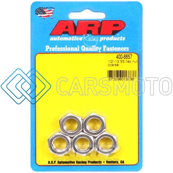 ARP 400-8657 1/2-13 6PT NUT KIT SS - 5 PK