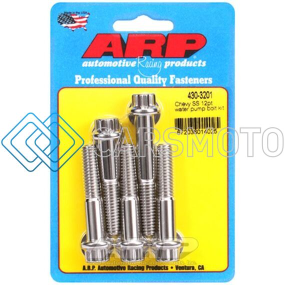 ARP 430-3201 SB/BB CHEVY SHORT WATER PUMP SS 12PT BOLT KIT
