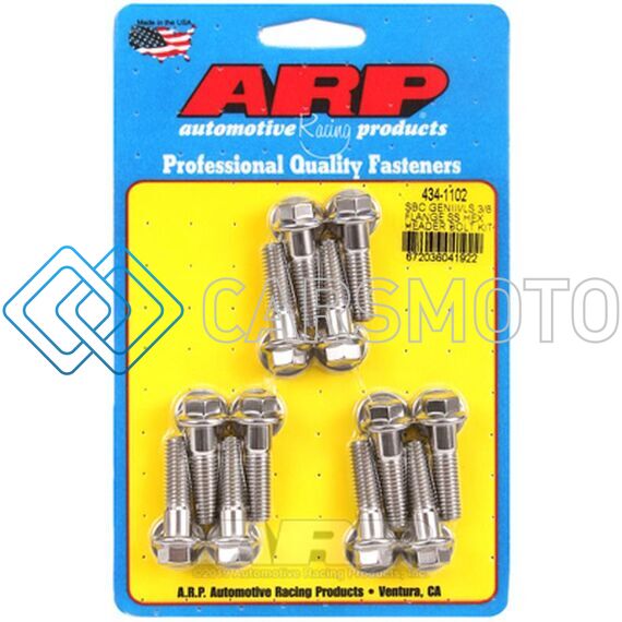 ARP 434-1102 HEADER STUD KIT SS 6PT SBC/GENIII 3/8 FLANGE