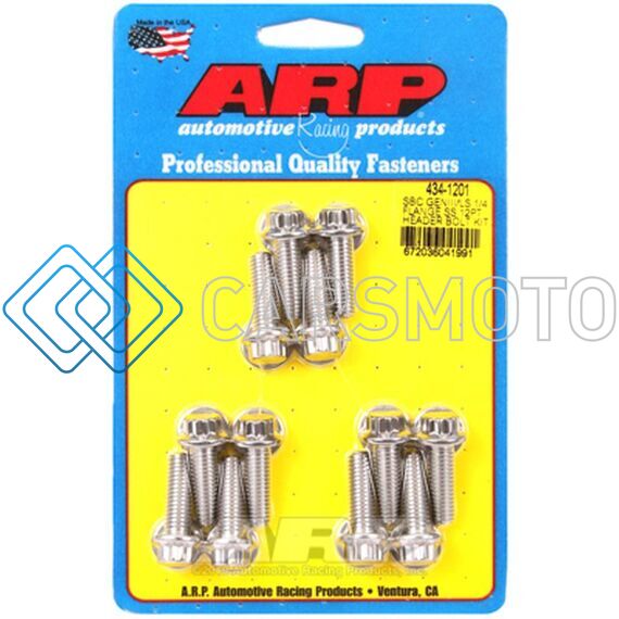ARP 434-1201 CHEVY SBC/GENIII LS 1/4IN FLANGE SS 12PT HEADER BOLT KIT