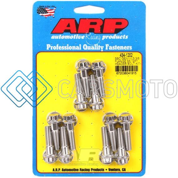 ARP 434-1202 CHEVY SBC/GENIII LS 3/8IN FLANGE SS 12PT HEADER BOLT KIT