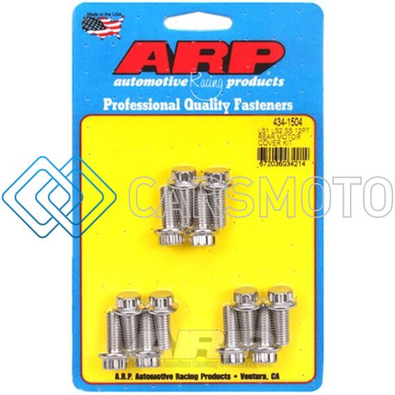 ARP 434-1504 CHEVY LS1 / LS2 12PT REAR MOTOR MOUNT COVER BOLT KIT - STAINLESS STEEL