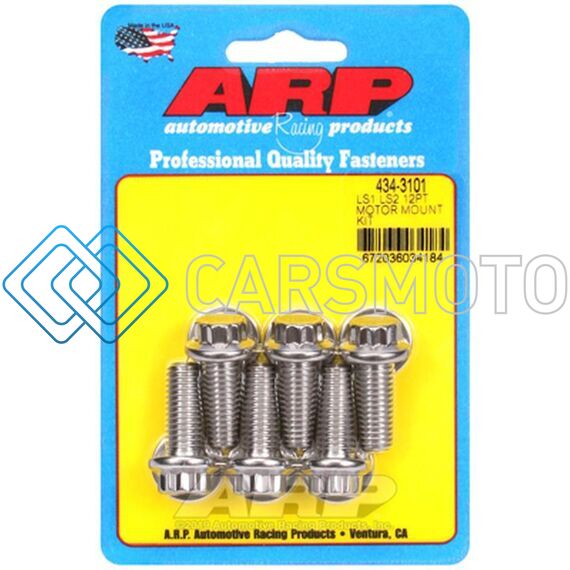 ARP 434-3101 LS1 LS2 SS 12PT MOTOR MOUNT BOLT KIT