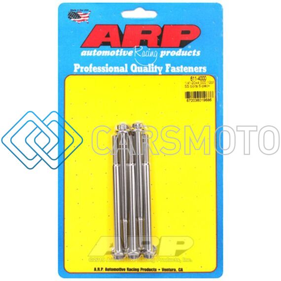 ARP 611-4000 1/4-20 X 4.000 12PT SS SAE BOLT KIT (5/PKG)