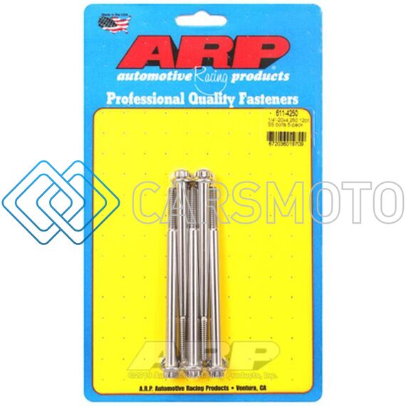 ARP 611-4250 1/4-20 X 4.250 12PT SS SAE BOLT KIT (5/PKG)