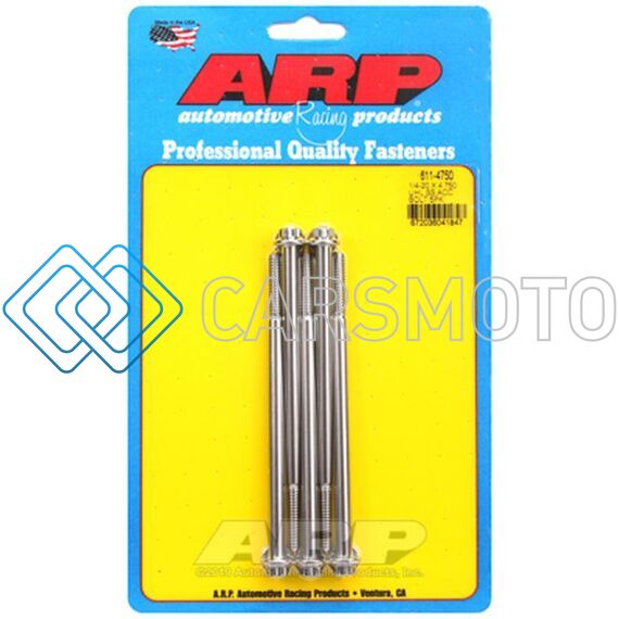 ARP 611-4750 1/4-20 X 4.750 12PT STAINLESS STEEL BOLTS (SET OF 5)