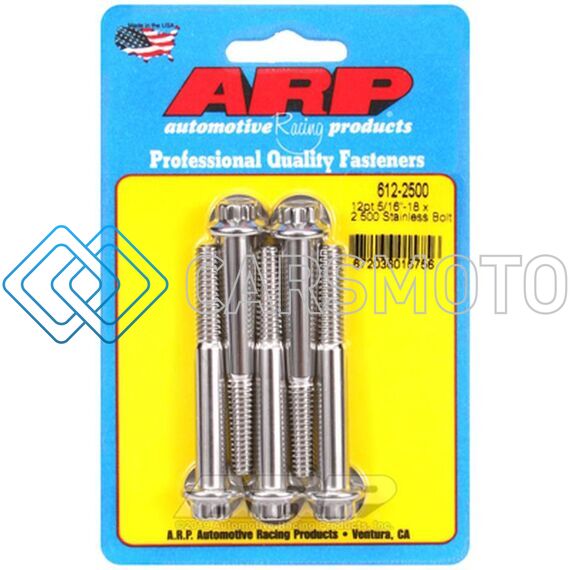 ARP 612-2500 5/16IN-18 X 2.500 12PT SS BOLTS (5/PKG)