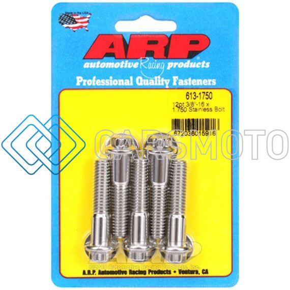 ARP 613-1750 3/8IN - 16 X 1.750 12PT SS BOLTS (5/PKG)