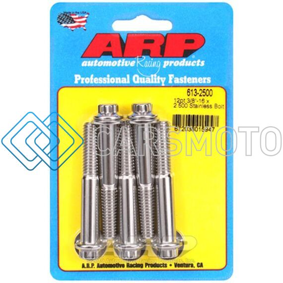 ARP 613-2500 3/8IN - 16 X 2.500 12PT SS BOLTS (5/PKG)