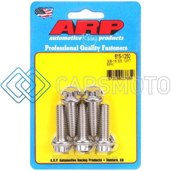 ARP 615-1250 3/8-16 X 1.250 12PT 7/16 WRENCHING SS BOLTS