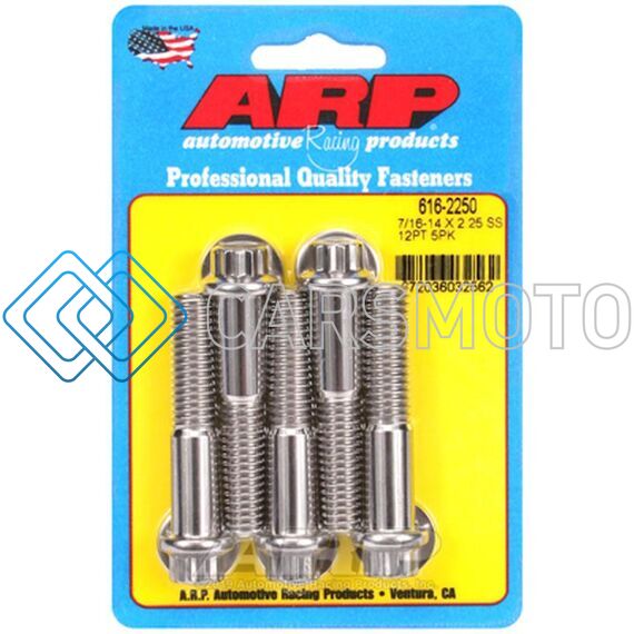 ARP 616-2250 7/16IN-14 X 2.250 12PT SS BOLTS (5/PKG)