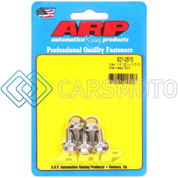ARP 621-0515 1/4-20 X 0.515 HEX SS BOLTS (5/PKG)