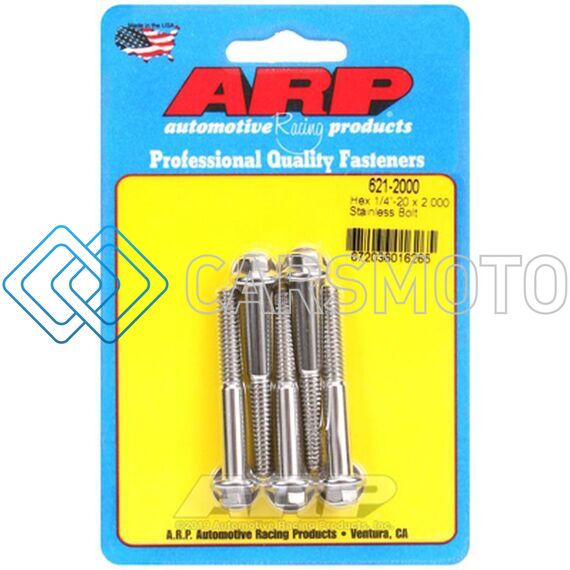 ARP 621-2000 1/4-20 X 2IN SS HEX BOLT KIT (PACK OF 5)