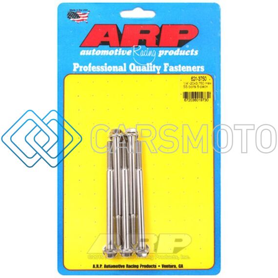 ARP 621-3750 1/4-20 X 3.750 HEX SS BOLTS