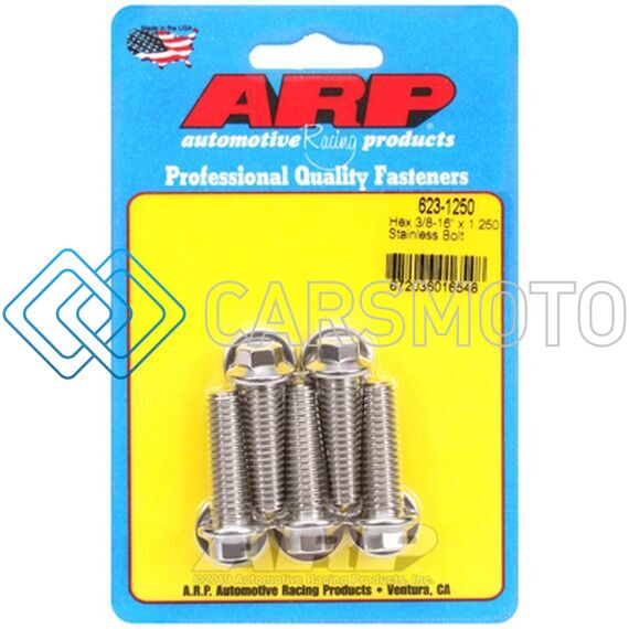 ARP 623-1250 3/8-16 X 1.250 HEX SS BOLTS (5/PKG)