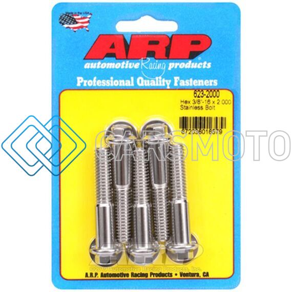 ARP 623-2000 3/8-16 X 2IN SS HEX BOLT KIT (PACK OF 5)