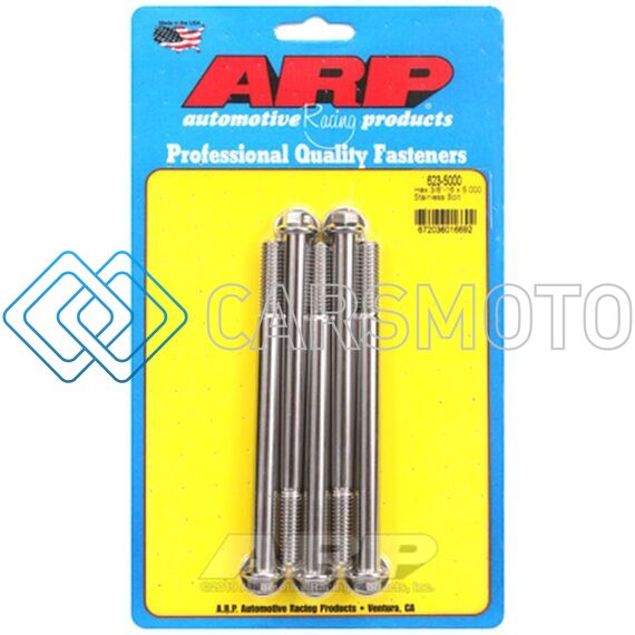 ARP 623-5000 3/8-16 X 5.000 HEX SS BOLTS (5/PKG)