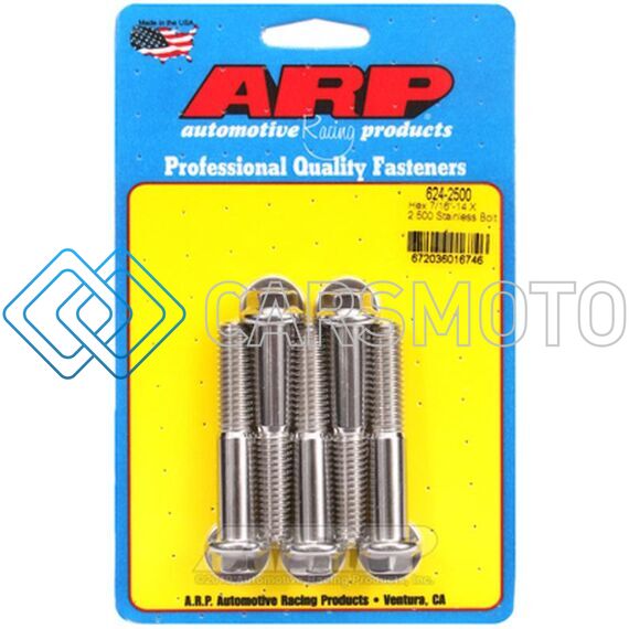 ARP 624-2500 7/16-14 X 2.5IN SS HEX BOLT KIT (PACK OF 5)